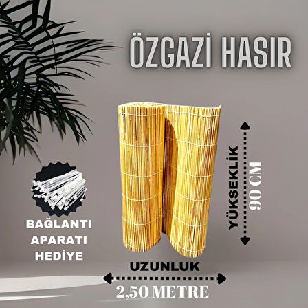 90 Cm X 2,50 Metre Kamış Hasır Balkon Çiti Gölgelik Bahçe Çiti 