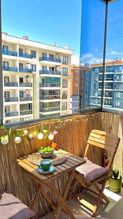 90 Cm X 2,50 Metre Kamış Hasır Balkon Çiti Gölgelik Bahçe Çiti 