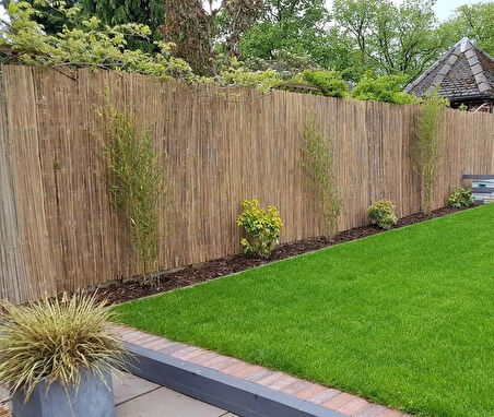 90 Cm X 6 Metre Kamış Hasır Balkon Çiti Gölgelik Bahçe Çiti Dekorasyon Hasır Çit 