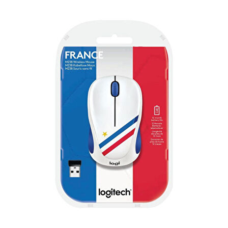 Logitech M238 Fan Collection Wireless Mouse France ( 10 Adet ) 910-005404_10X