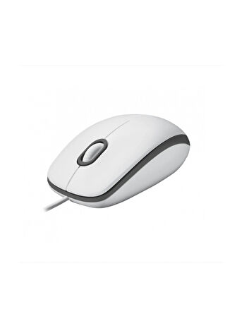 Logıtech 910-006764, M100 Beyaz, USB Kablolu, 1000DPI, Optik, 3 Tuşlu, Mouse