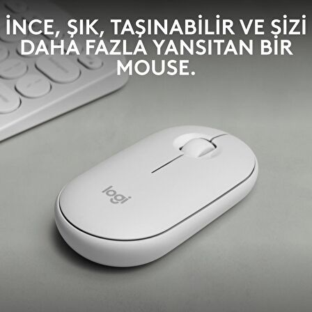 Logitech M350s Pebble 2 Kablosuz Mouse - Beyaz 910-007013