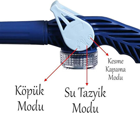 Bahçe Sulama Araç Yıkama Köpürtme Tabancası Deterjan Hazneli