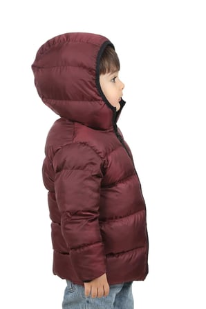 Spor Erkek Çocuk Polarlı Kapüşonlu Su Geçirmez Rüzgara Dayanıklı Şişme Mont