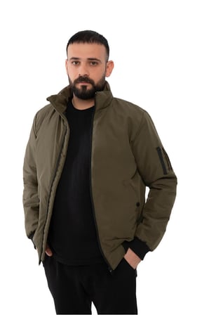 Spor ErkekAstarlı Dik Yaka Mevsimlik Su Ve Rüzgar Geçirmez Mont
