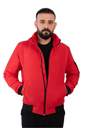 Spor ErkekAstarlı Dik Yaka Mevsimlik Su Ve Rüzgar Geçirmez Mont