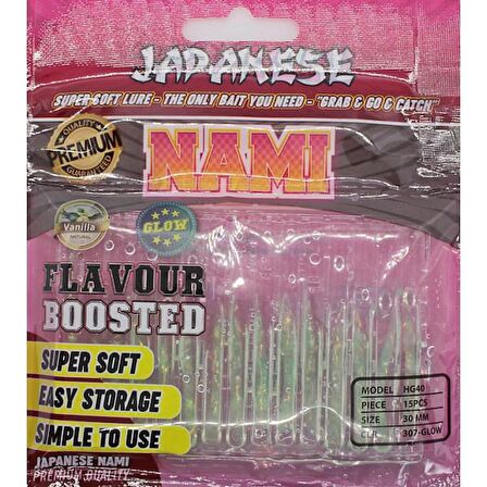 Japanese Nami Aromalı 3cm LRF Silikon Yem 307 Glow 15ad.