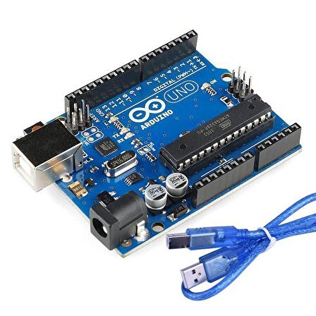 Arduino Uno - R3 DIP (Klon) + USB Kablo