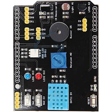 Arduino Sensor Shield 9 in 1  Çok Fonksiyonlu Sensör Kartı