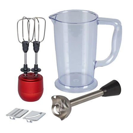 Powelix Activflow Pro 1000 W Blender Seti - Kırmızı