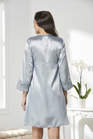 Pierre Cardin 6'lı Saten Gecelik Sabahlık Çeyiz Seti 6010 Mist