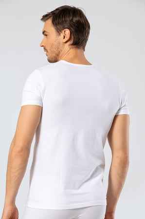 Cacharel Erkek Bisiklet Yaka Dügmeli T-shirt 1308/Beyaz