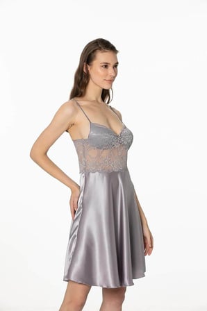 Pierre Cardin Sütyen Kaplı Sabahlık Gecelik Set 4265 Royal