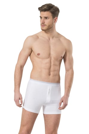 Türen Erkek Likrali Dügmeli Boxer 2'li Paket 135/Beyaz