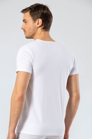 Cacharel - Bisiklet Yaka Erkek T-shirt 1305/Beyaz