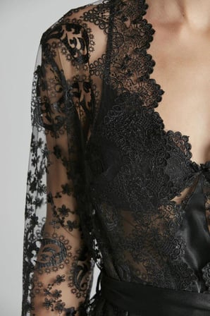Pierre Cardin Siyah 6'lı Kaplı Midi Gecelik Sabahlık Set 6225