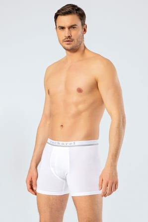 Cacharel Erkek Likrali Boxer 1315/Beyaz