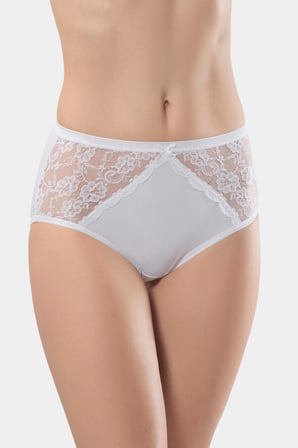 Türen Kadin Likrali Dantelli Külot (2'li Paket) 282/Beyaz