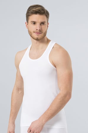 Türen Erkek Halter Yaka Likrali Spor Atlet 171/Beyaz