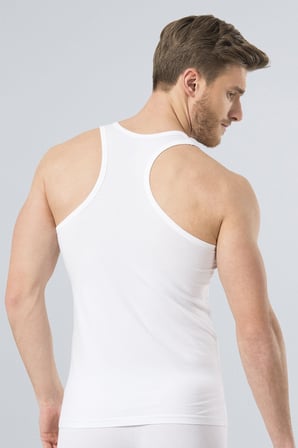 Türen Erkek Halter Yaka Likrali Spor Atlet 171/Beyaz