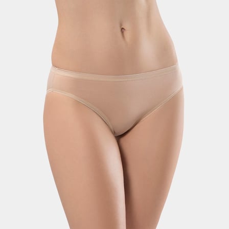 Türen Kadin Likrali 2'li Pamuklu Bikini Külot 230/Ten