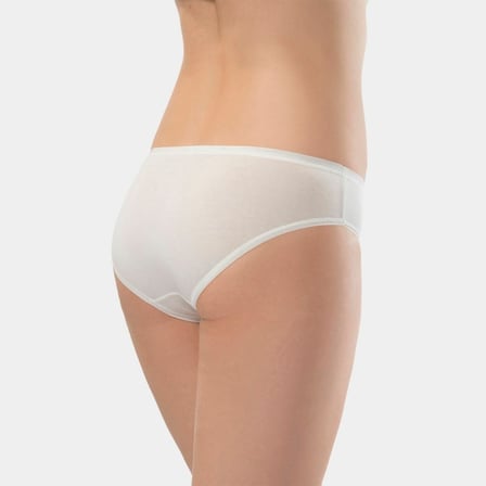 Türen Kadin Likrali 2'li Pamuklu Bikini Külot 230/Krem