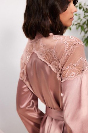 Pierre Cardin 6'lı Brandy Uzun Gecelik Sabahlık Set 6035