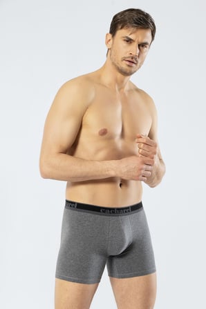 Cacharel Erkek Uzun Paçali 3'lü Boxer 1338/Siyah-Gri-Antrasit