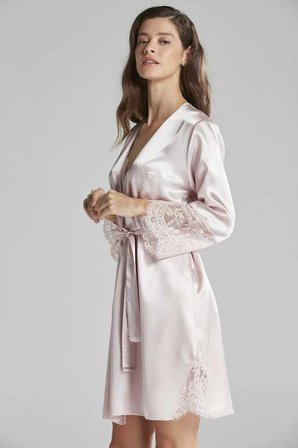 Pierre Cardin 6'lı Kaplı Midi Gecelik Sabahlık Set 6015 Pudra