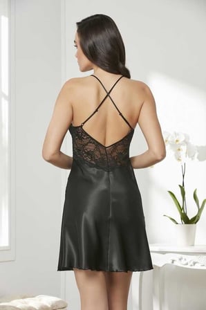 Pierre Cardin 4lü Gecelik Sabahlık Şort Çeyiz Set 7005 Siyah