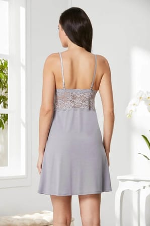 Pierre Cardin Penye Dantelli Gecelik Sabahlık Takım 4020 Royal