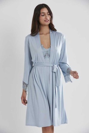 Pierre Cardin 5040 6'lı Modal Gecelik Sabahlık Çeyiz Seti Mist