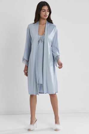 Pierre Cardin 5040 6'lı Modal Gecelik Sabahlık Çeyiz Seti Mist
