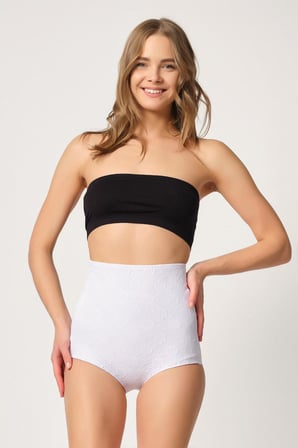 BEYAZ MI Emay 2842 Lazer Dantelli Slip Korse