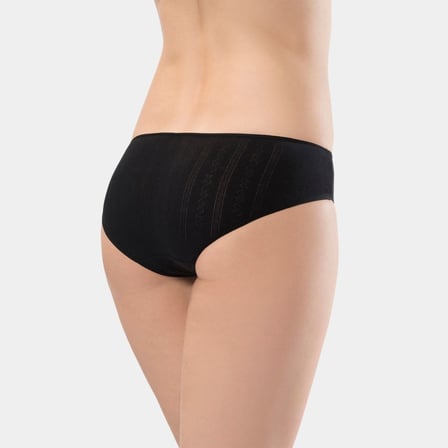Türen Kadin Jakarli 2'li Pamuklu Bikini Külot 256/Siyah