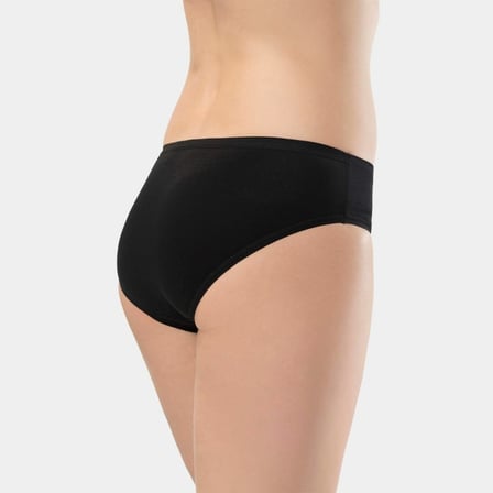 Türen Kadin Beli Lastikli Likrali 2'li Pamuklu Bikini Külot 955/Siyah