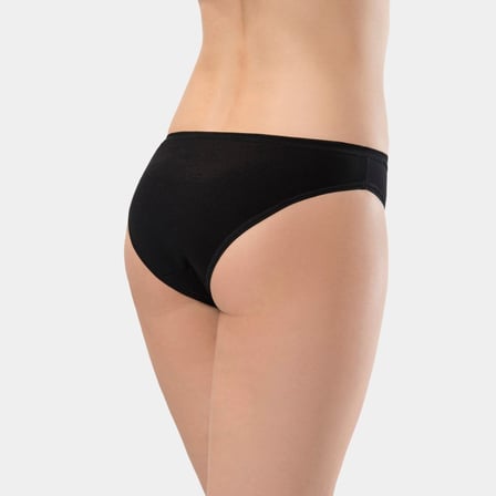 Türen Kadin Likrali 2'li Pamuklu Bikini Külot 230/Siyah