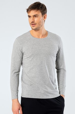 Cacharel Erkek Uzun Kollu T-Shirt 1333/Gri