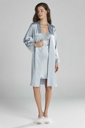 Pierre Cardin Sütyen Kaplı Sabahlık Gecelik Set 4285 Mist