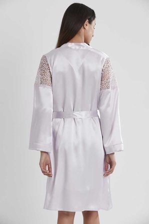 Pierre Cardin 6'lı Saten Gecelik Sabahlık Çeyiz Seti 6955 Viola