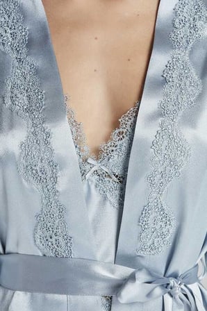 Pierre Cardin 6965 Altılı Saten Gecelik Sabahlık Takımı Mist