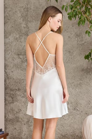 Pierre Cardin 6'lı Ekru Kısa Gecelik Sabahlık Çeyiz Set 6040