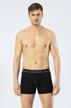 Cacharel Erkek Uzun Paçali 3'lü Boxer 1338/Beyaz-Siyah-Gri