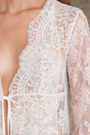 Pierre Cardin Şifon Ekru Dantelli Tulum ve Sabahlık Takımı 4810