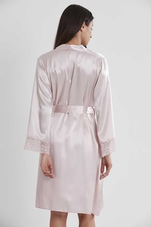 Pierre Cardin Sütyen Kaplı Pudra Sabahlık Gecelik Set 4285