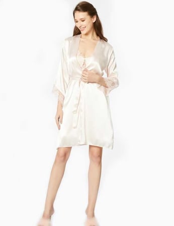 Pierre Cardin 6'lı İnci Kısa Gecelik Sabahlık Çeyiz Set 6040