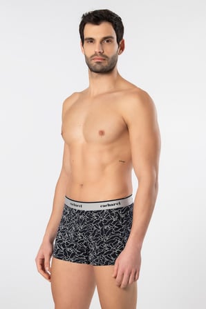 Cacharel Erkek Desenli Likrali Boxer 3'lü Paket 1339/Lacivert 7