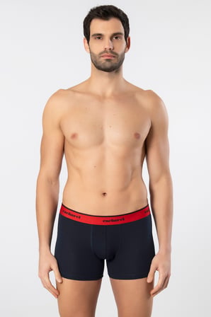 Cacharel Erkek Desenli Likrali Boxer 3'lü Paket 1339/Lacivert 2