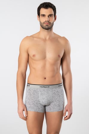 Cacharel Erkek Desenli Likrali Boxer 3'lü Paket 1339/Lacivert 3
