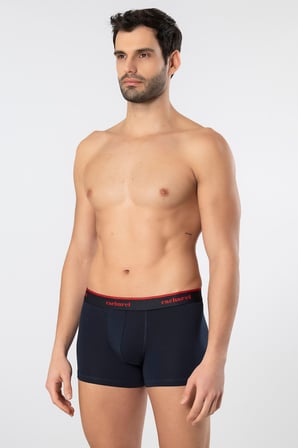 Cacharel Erkek Desenli Likrali Boxer 3'lü Paket 1339/Lacivert 5